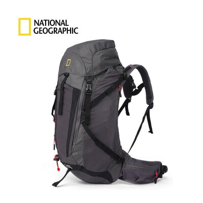 国家地理National Geographic登山包男户外防泼水双肩包大容量45L升背囊旅行背包 黑色