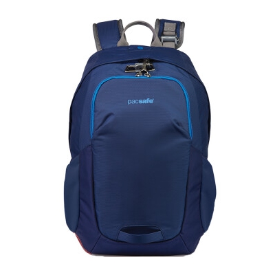 pacsafe 旅行双肩包防水牛津布减负户外专用防割防盗小型登山包 深蓝色 15升